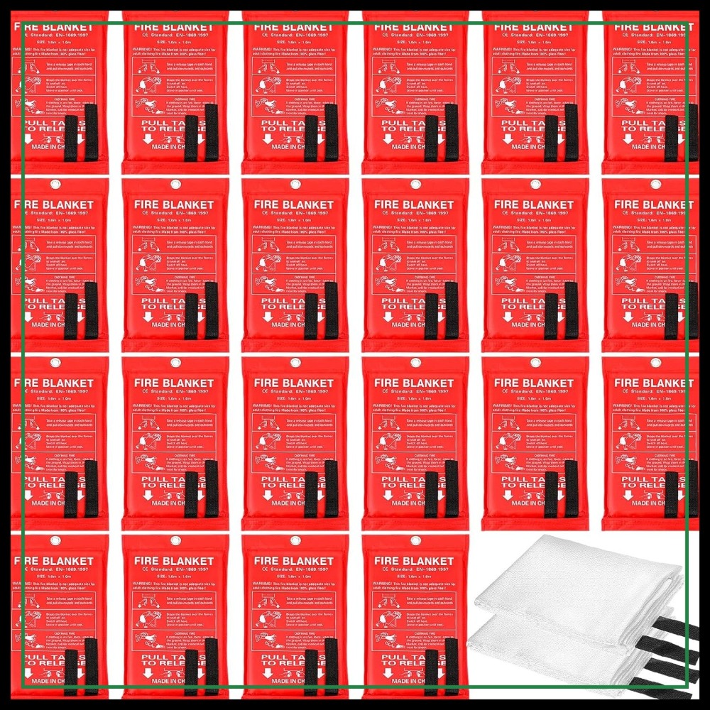 Fire Blanket Kitchen - 24 Pcs Fire Blanket - Fiberglass
