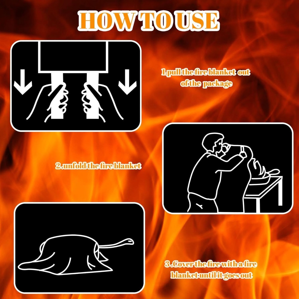 24 Pcs Fire Blanket - Fibergla – Fire Blanket Kitchen Bewertung und Preis