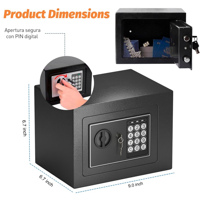 Digital Electronic Safe Box wi – Lockbox Key Secure Bewertung und Preis