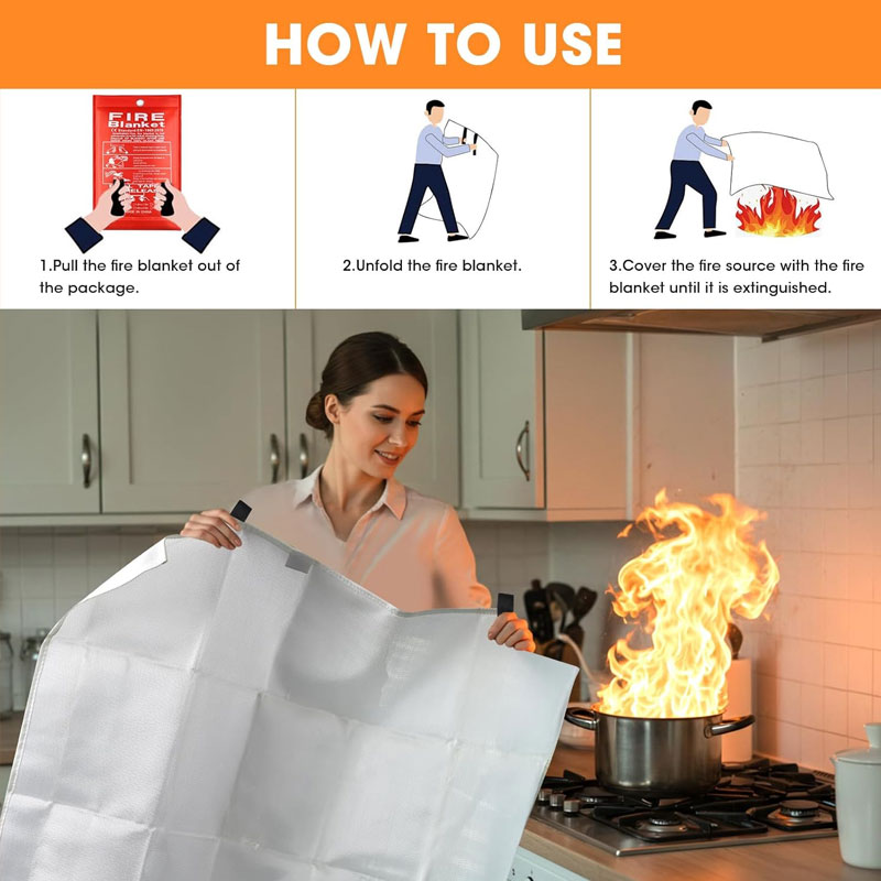 Fiberglass Flame Retardant Sup – Fire Blanket Kitchen Bewertung und Preis