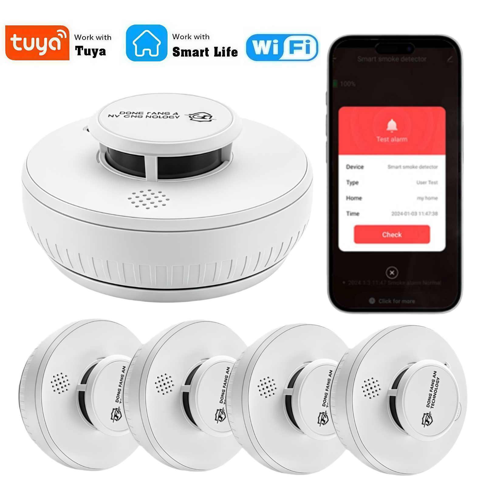DFA Wifi Smoke Detector 2 in1  – Smoke Detector Interconnected Bewertung und Preis