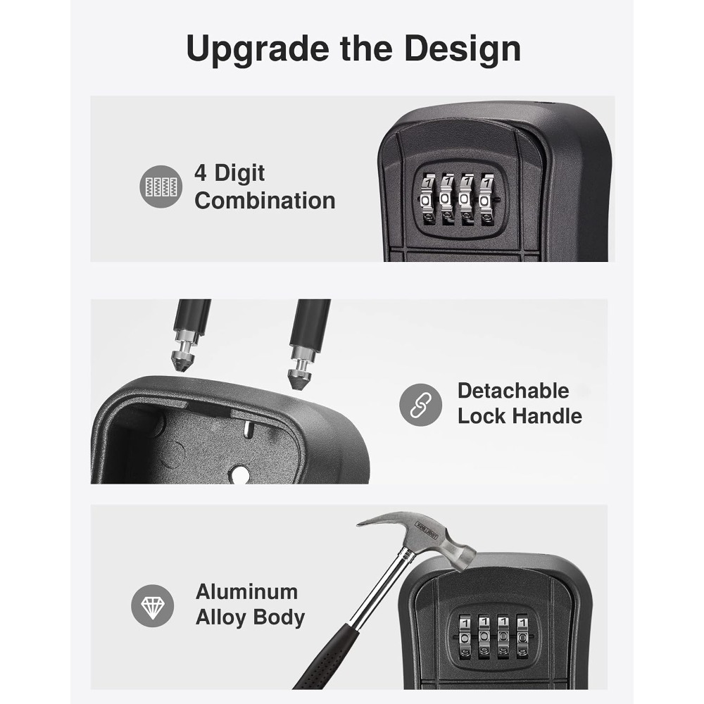 Key Lock Box, Portable Combina – Lockbox Key Secure Bewertung und Preis