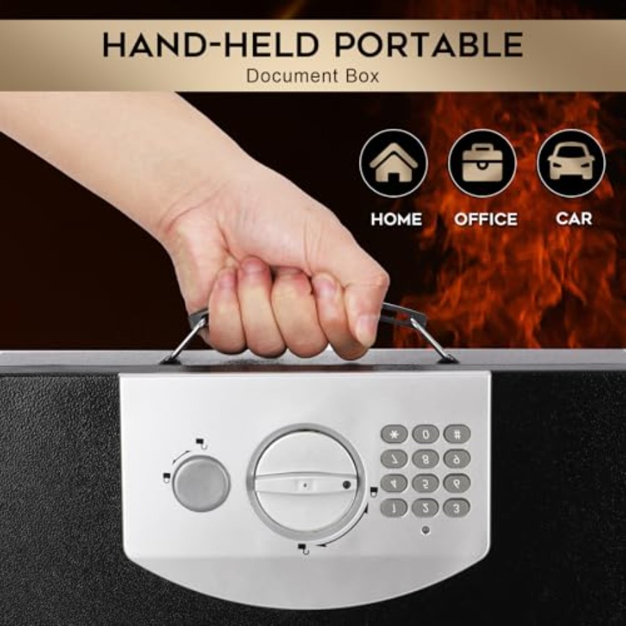 Portable Metal Safe Box with D – Fire Safe Document Bewertung und Preis