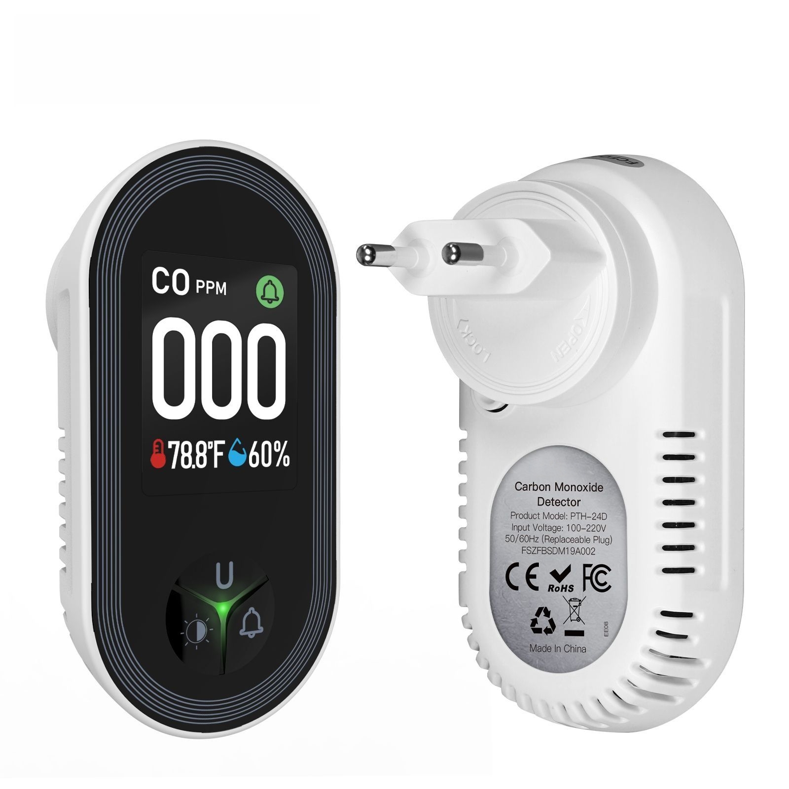 Carbon Monoxide Detector: 3-in – Co Detector Plug Bewertung und Preis